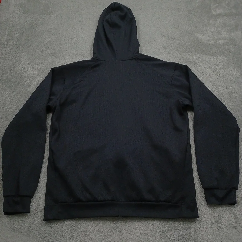 Nike Jacket Womens Large Black Casual Hooded Pockets Full Zip Y2K